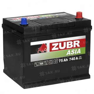 Аккумулятор ZUBR Premium Asia (75 Ah, 12 V) R+ D26 арт.ZPA750