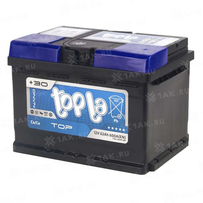 Аккумулятор TOPLA TOP (62 Ah, 12 V) Обратная, R+ LB2 арт.118662 3