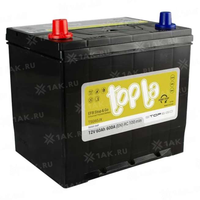 Аккумулятор TOPLA EFB Stop &amp; Go (60 Ah, 12 V) Прямая, L+ D23 арт.112160 0
