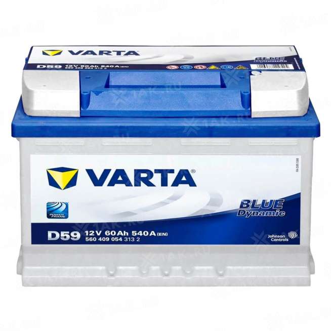 Аккумулятор VARTA Blue Dynamic (60 Ah, 12 V) Обратная, R+ LB2 арт.560409 0