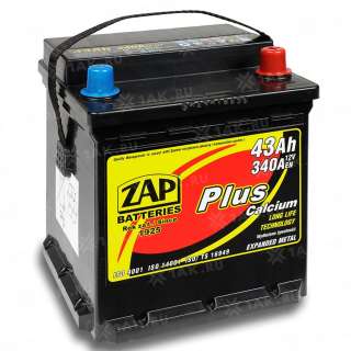 Аккумулятор ZAP PLUS (43 Ah, 12 V) Обратная, R+ L0 арт.543 08
