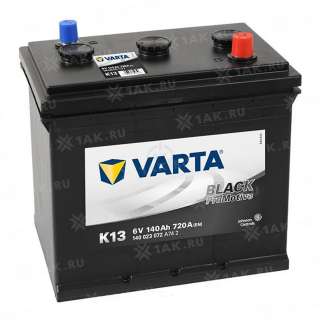 Аккумулятор VARTA PROMOTIVE BLACK (140 Ah, 6 V) Обратная, R+ D26 арт.553518
