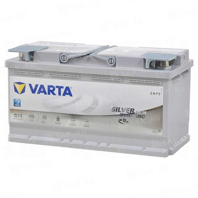 Аккумулятор VARTA Silver Dynamic AGM (95 Ah, 12 V) Обратная, R+ L5 арт.611638 0