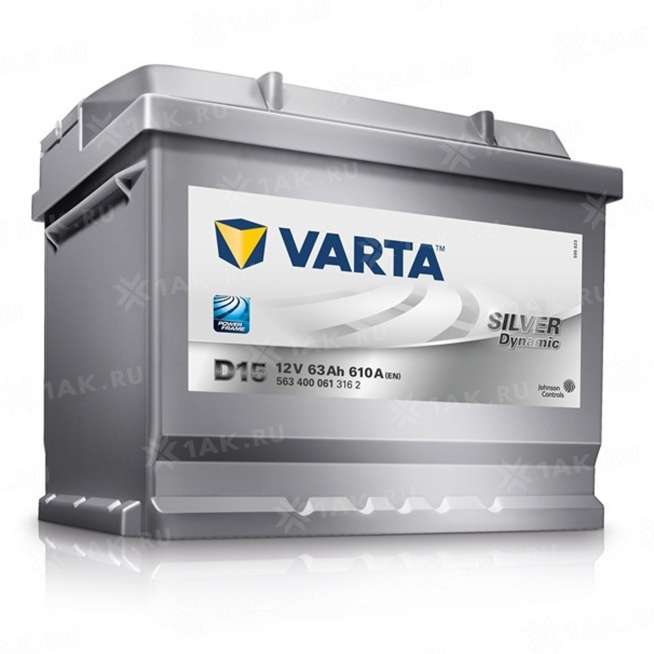 Аккумулятор VARTA Silver Dynamic (63 Ah, 12 V) Обратная, R+ L2 арт.533086 0