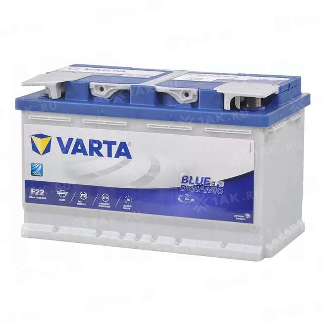 Аккумулятор VARTA Blue Dynamic EFB (80 Ah, 12 V) Обратная, R+ L4 арт.580500 0