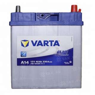 Аккумулятор VARTA Blue Dynamic (40 Ah, 12 V) Обратная, R+ B19 арт.540126