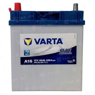 Аккумулятор VARTA Blue Dynamic (40 Ah, 12 V) Прямая, L+ B19 арт.533059