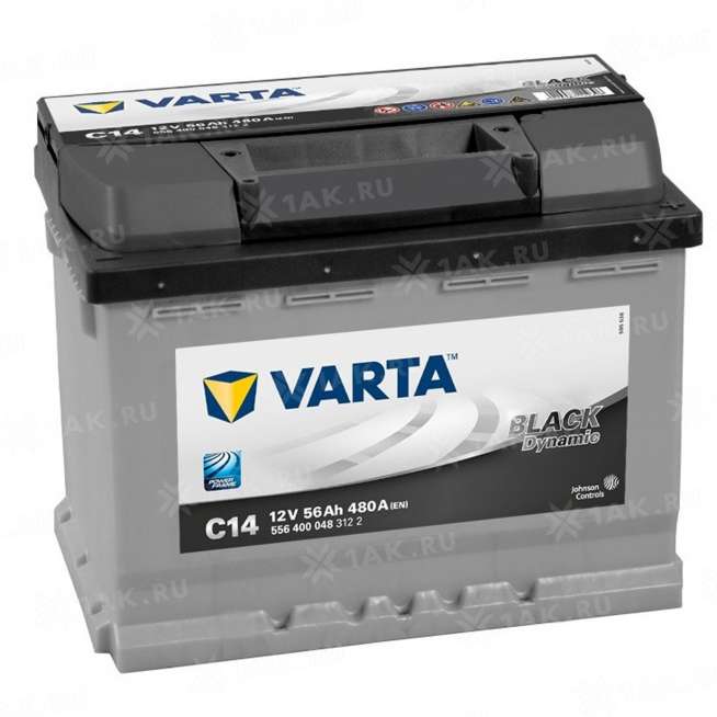 Аккумулятор VARTA Black Dynamic (56 Ah, 12 V) Обратная, R+ L2 арт.556400 0