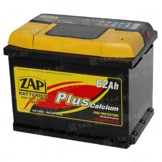 Аккумулятор ZAP PLUS (62 Ah, 12 V) R+ LB2 арт.562 58