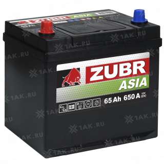 Аккумулятор ZUBR Premium Asia (65 Ah, 12 V) Прямая, L+ D23 арт.ZPA651