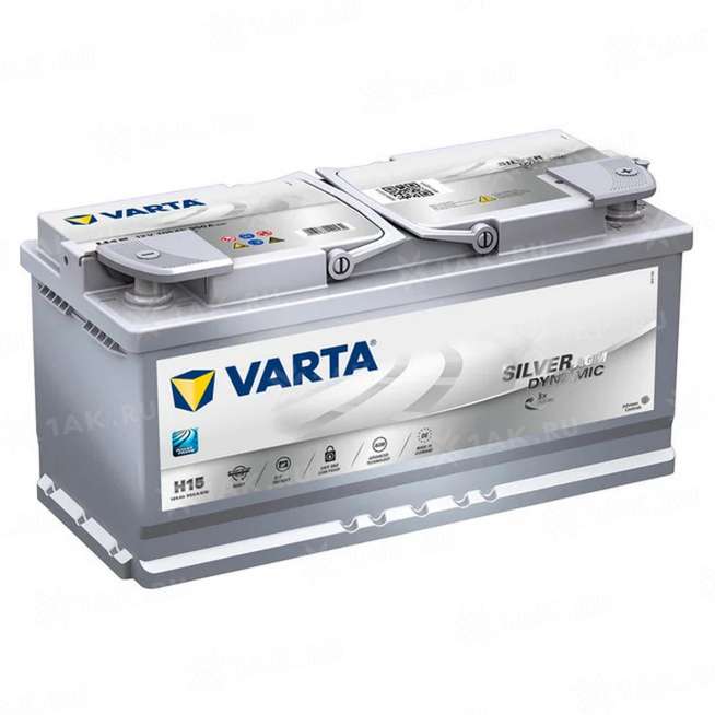 Аккумулятор VARTA Silver Dynamic AGM (105 Ah, 12 V) Обратная, R+ L6 арт.611639 0