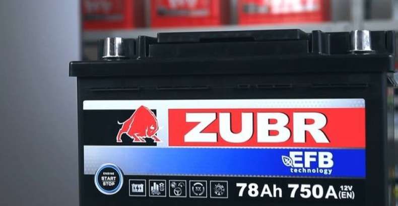 ZUBR EFB 78 Ah: технические характеристики аккумуляторной батареи