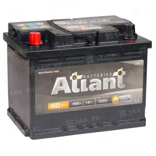 Аккумулятор ATLANT Black (60 Ah, 12 V) L+ арт.AB601