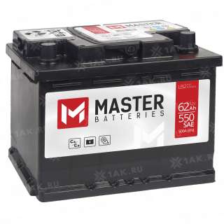 Аккумулятор MASTER BATTERIES (62 Ah, 12 V) L+ LB2 арт.MB621