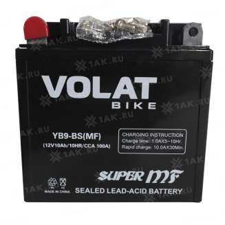Аккумулятор VOLAT (10 Ah, 12 V) Прямая, L+ YB9-BS арт.YB9-BS(MF)Volat 6