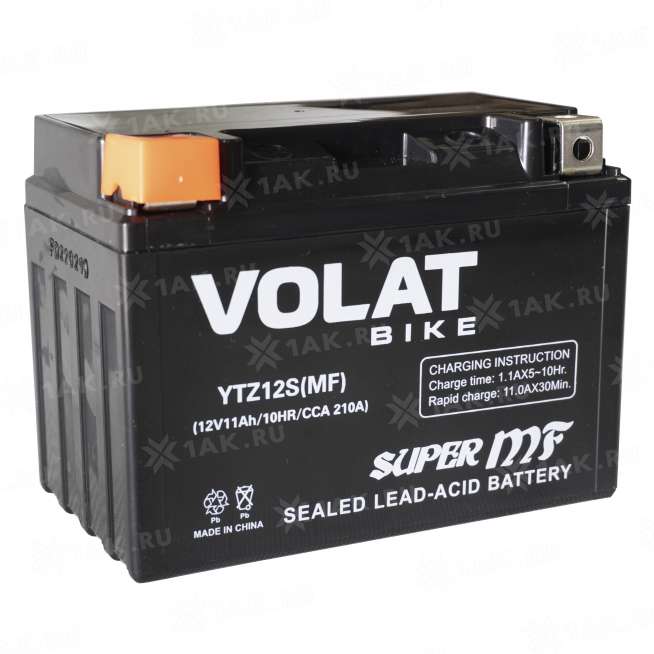 Аккумулятор VOLAT (11 Ah, 12 V) Прямая, L+ YTZ12S арт.YTZ12S(MF)Volat 3