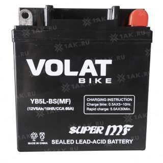 Аккумулятор VOLAT (5 Ah, 12 V) R+ YB5L-BS арт.YB5L-BS (MF)