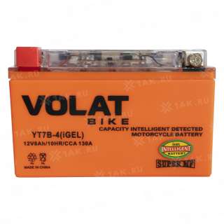 Аккумулятор VOLAT (8 Ah, 12 V) L+ YT7B-4 арт.YT7B-4 (iGEL)
