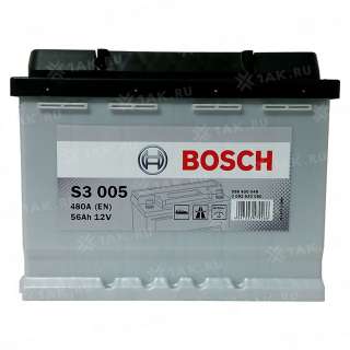 Аккумулятор BOSCH S3 (56 Ah, 12 V) Обратная, R+ L2 арт.
