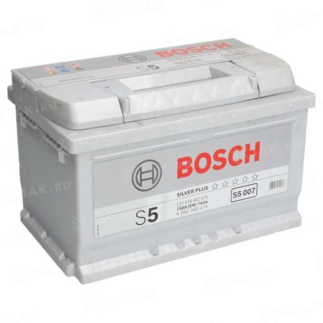 Аккумулятор BOSCH S5 (74 Ah, 12 V) Обратная, R+ LB3 арт. 0