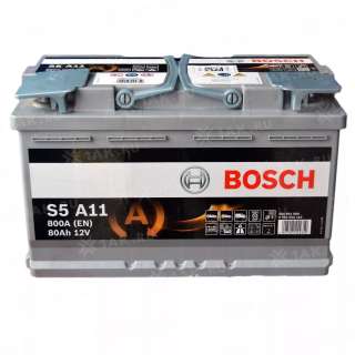 Аккумулятор BOSCH S5 (80 Ah, 12 V) Обратная, R+ L4 арт.