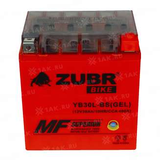 Аккумулятор ZUBR (30 Ah, 12 V) Обратная, R+ YB30L-BS арт.YB30L-BS (iGEL) 2