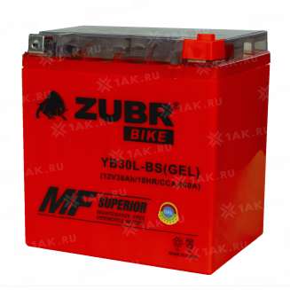 Аккумулятор ZUBR (30 Ah, 12 V) Обратная, R+ YB30L-BS арт.YB30L-BS (iGEL) 3