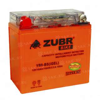Аккумулятор ZUBR (10 Ah, 12 V) L+ YB9-BS арт.YB9-BS (iGEL)