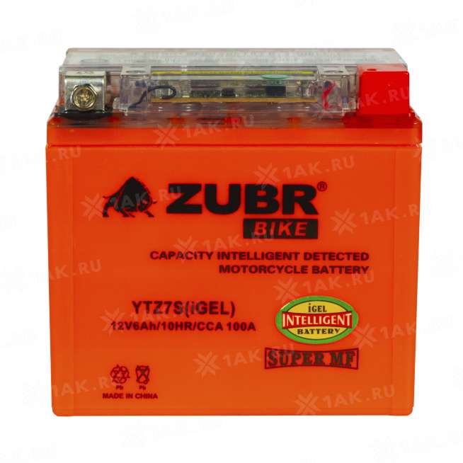 Аккумулятор ZUBR (6 Ah, 12 V) Обратная, R+ YTZ7S арт.YTZ7S (iGEL) 3