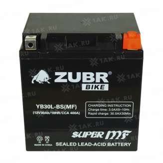 Аккумулятор ZUBR (30 Ah, 12 V) Обратная, R+ YB30L-BS арт.YB30L-BS (MF) 3