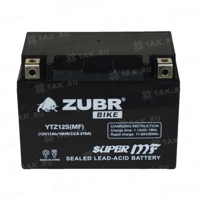 Аккумулятор ZUBR (11 Ah, 12 V) Прямая, L+ YTZ12S арт.YTZ12S (MF) 1