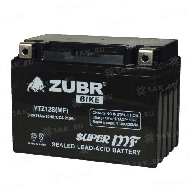 Аккумулятор ZUBR (11 Ah, 12 V) Прямая, L+ YTZ12S арт.YTZ12S (MF) 2