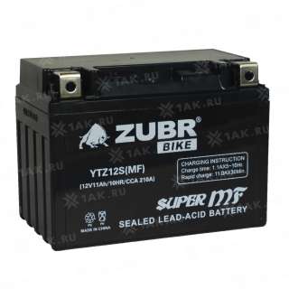 Аккумулятор ZUBR (11 Ah, 12 V) L+ YTZ12S арт.YTZ12S (MF)