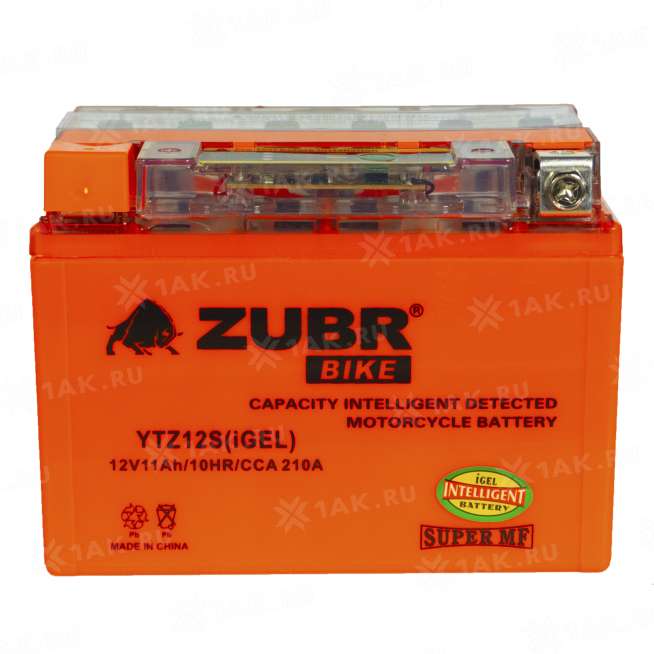 Аккумулятор ZUBR (11 Ah, 12 V) Прямая, L+ YTZ12S арт.YTZ12S (iGEL) 2