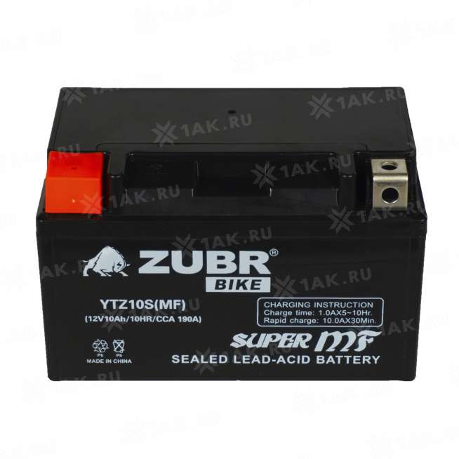 Аккумулятор ZUBR (10 Ah, 12 V) Прямая, L+ YTZ10S арт.YTZ10S (MF) 1