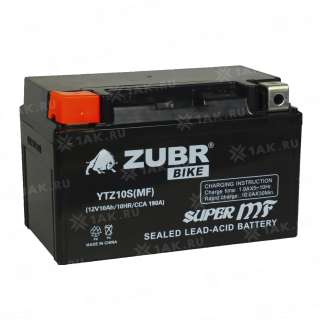 Аккумулятор ZUBR (10 Ah, 12 V) L+ YTZ10S арт.YTZ10S (MF)