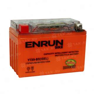 Аккумулятор ENRUN (9 Ah, 12 V) L+ YTX9-BS арт.YTX9-BS(iGEL)