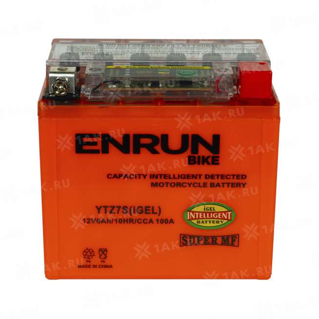 Аккумулятор ENRUN (6 Ah, 12 V) Обратная, R+ YTZ7S арт.YTZ7S (iGEL)Enrun 3