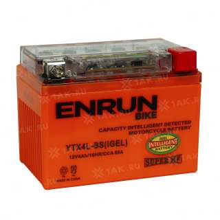 Аккумулятор ENRUN (4 Ah, 12 V) R+ YTX4L-BS арт.YTX4L-BS(iGEL)