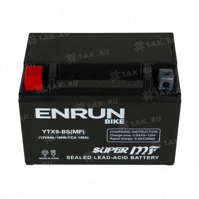 Аккумулятор ENRUN (9 Ah, 12 V) Прямая, L+ YTX9-BS арт.YTX9-BS(MF)Enrun 3
