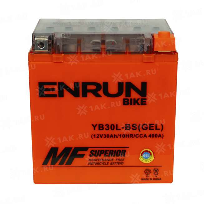 Аккумулятор ENRUN (30 Ah, 12 V) Обратная, R+ YB30L-BS арт.YB30L-BS(iGEL) 3