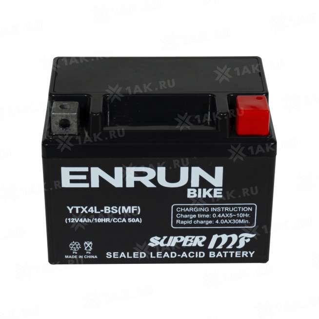 Аккумулятор ENRUN (4 Ah, 12 V) Обратная, R+ YTX4L-BS арт.YTX4L-BS(MF)Enrun 2