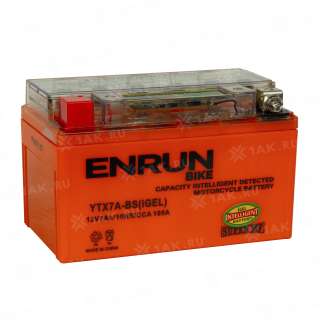Аккумулятор ENRUN (7 Ah, 12 V) L+ YTX7A-BS арт.YTX7A-BS(iGEL)