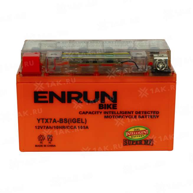 Аккумулятор ENRUN (7 Ah, 12 V) Прямая, L+ YTX7A-BS арт.YTX7A-BS(iGEL) 2