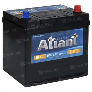 Аккумулятор ATLANT Blue Asia (60 Ah, 12 V) Обратная, R+ D23 арт.ATA600
