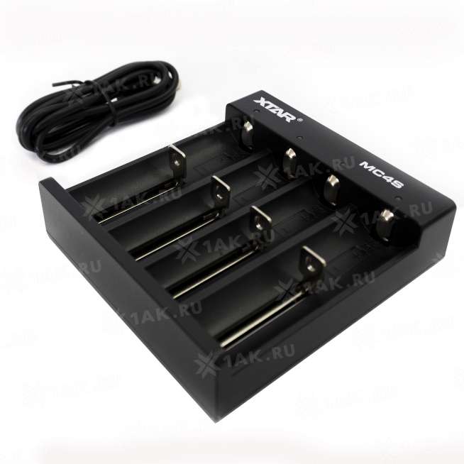 Зарядное устройство XTAR MC4S для аккумуляторных элементов с USB кабелем 0