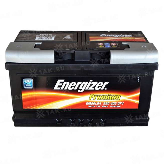 Аккумулятор ENERGIZER (80 Ah, 12 V) Обратная, R+ L4 арт. 0