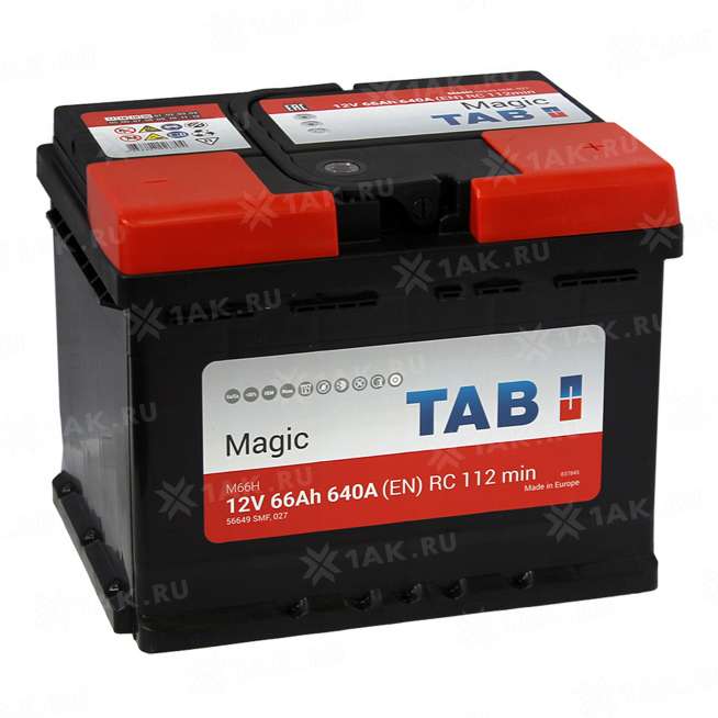 Аккумулятор TAB Magic (66 Ah, 12 V) Обратная, R+ L2 арт. 0