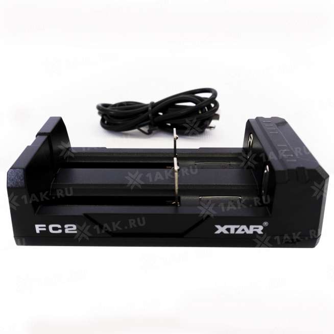 Зарядное устройство XTAR FC2 для аккумуляторных элементов с USB кабелем 4