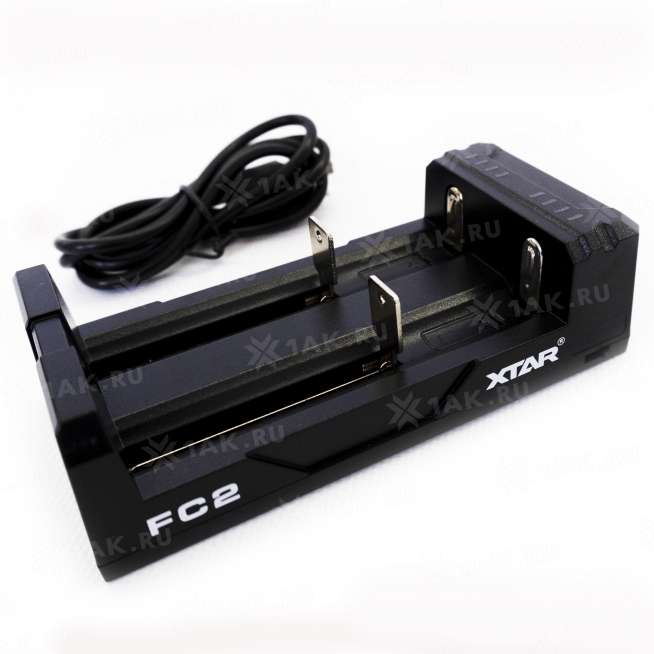 Зарядное устройство XTAR FC2 для аккумуляторных элементов с USB кабелем 5
